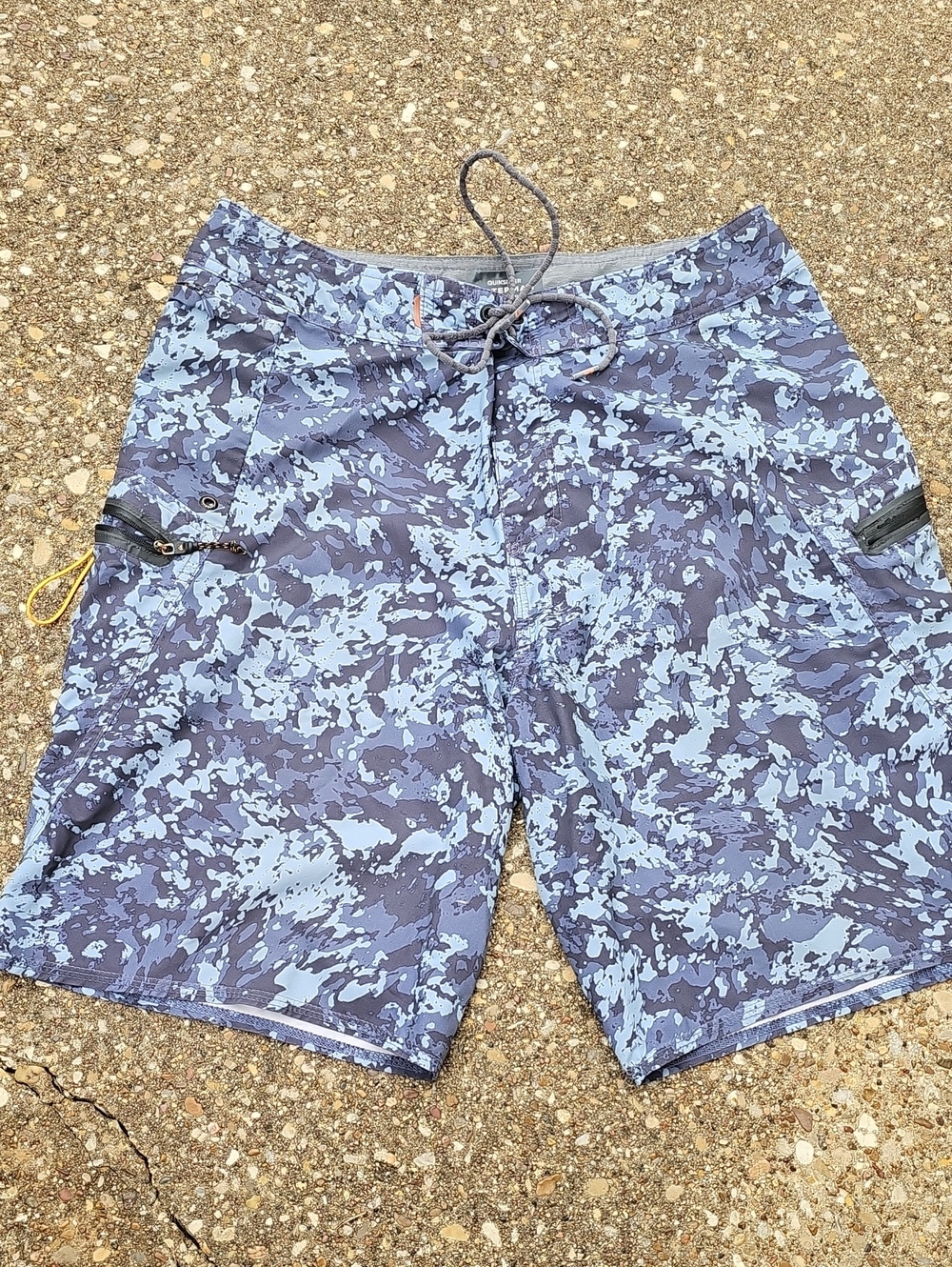 Quiksilver Waterman Board Shorts Mens 30 Swim Water Blue Pattern Camo